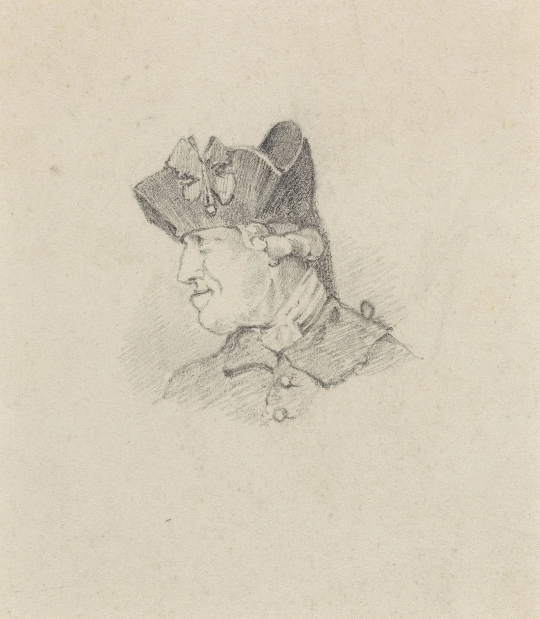 Head of a Man, by Félix-Hilaire Buhot, graphite, 1872
