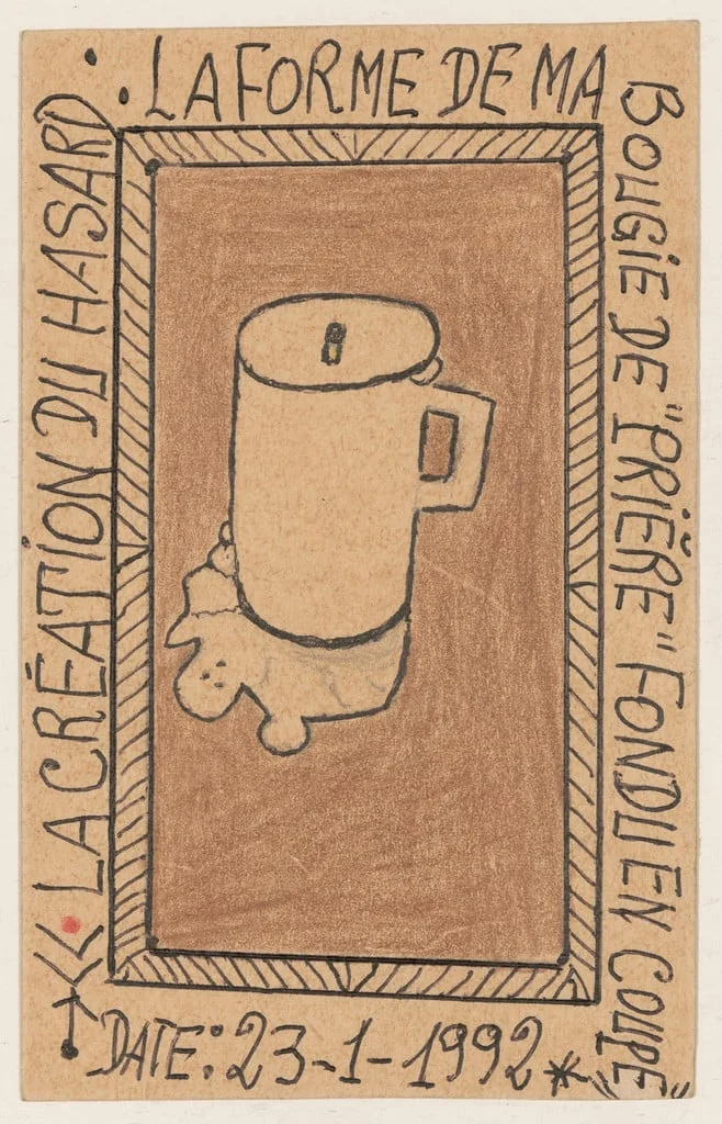 Untitled, by Frédéric Bruly Bouabré, graphite, 1992