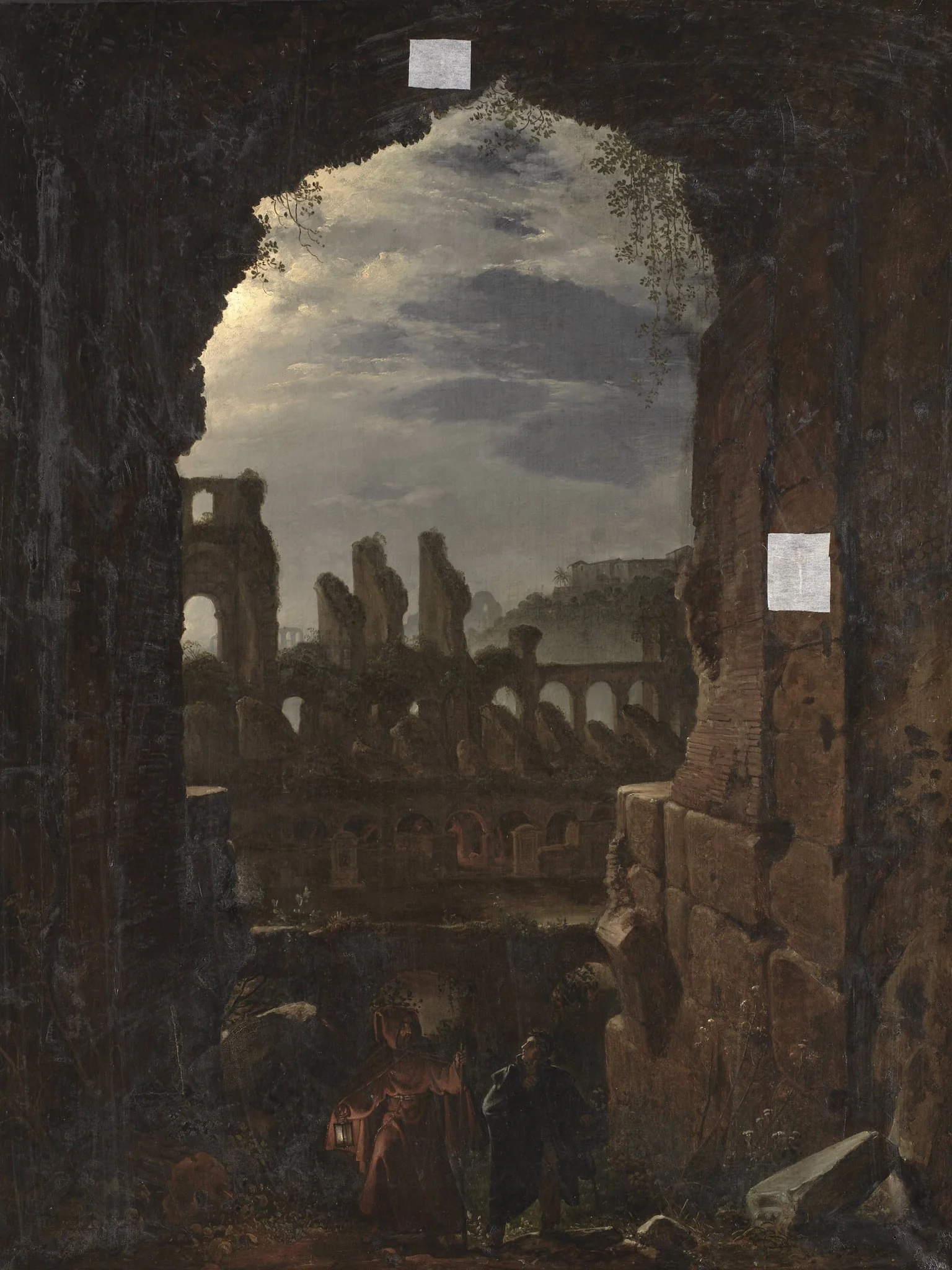View of the Colosseum in Moonlight