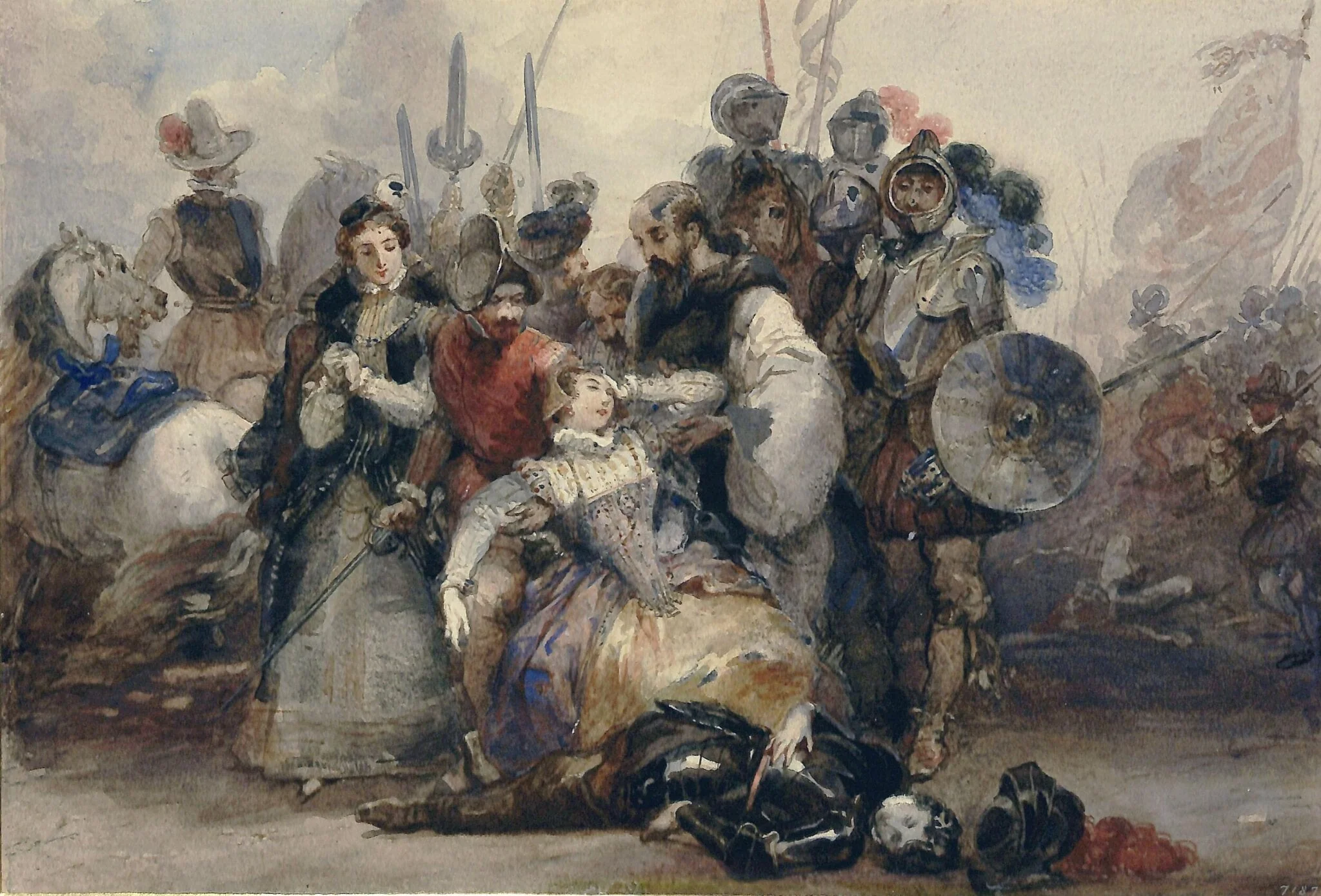 Mary Stuart and the dead body of Douglas