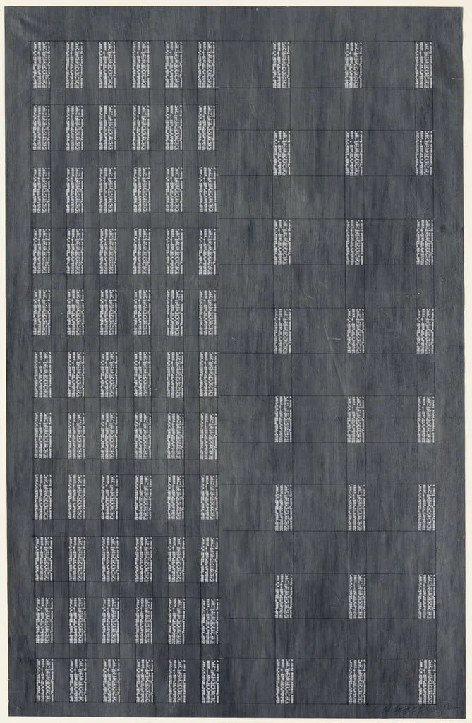Untitled, by Chryssa (Vardea-Mavromichali), graphite, 1960