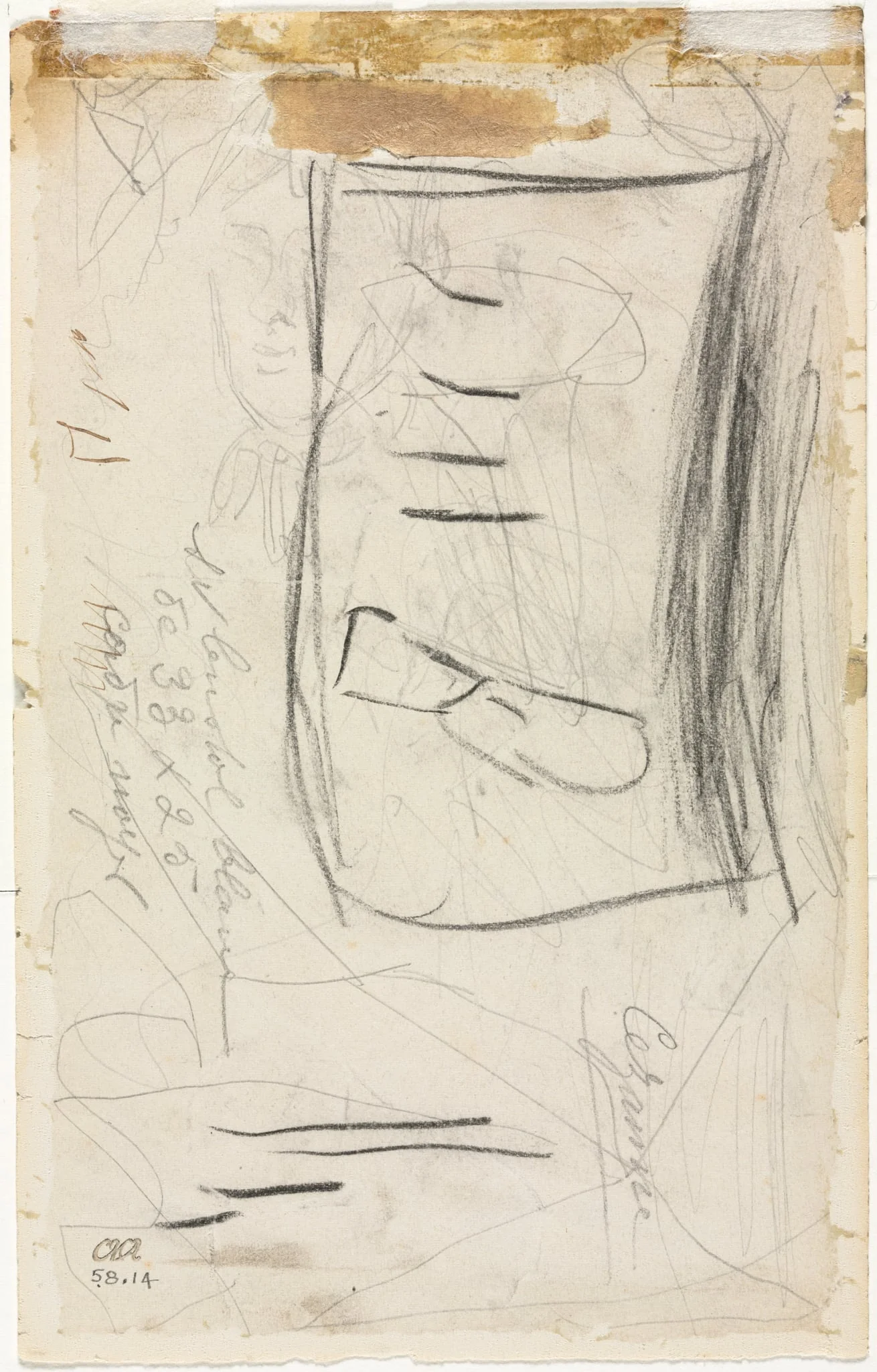 Sketch of Madame Cézanne (verso), by Paul Cezanne, 1882