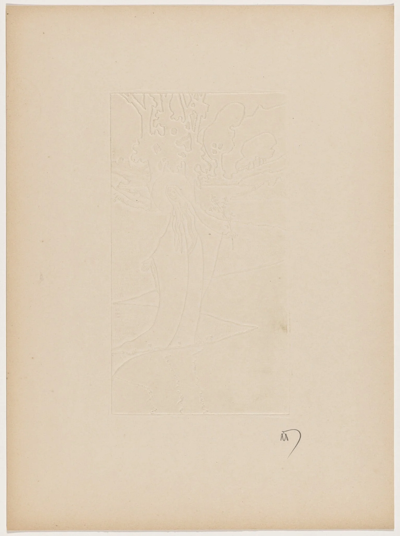 Léger relief pour une reliure (Light Relief for a Binding), by Maurice Dumont, ink, 1895