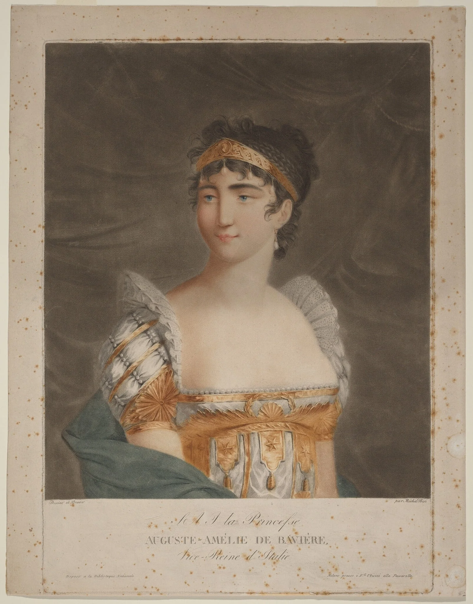 Princess Auguste Amelie of Bavaria, by Michele Bisi, paint, 1806