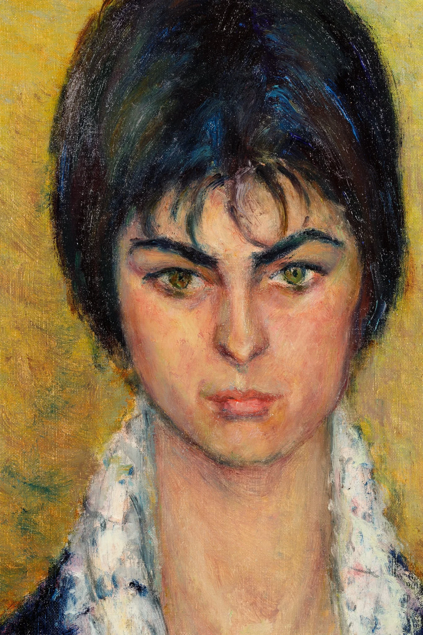 Portret de femeie în albastru, by Hrandt Avakian, unspecified, 1850