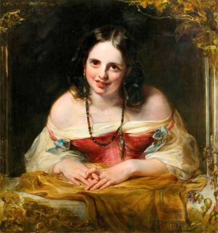 The Very Picture of Idleness, by Richard Rothwell, oil, 1842