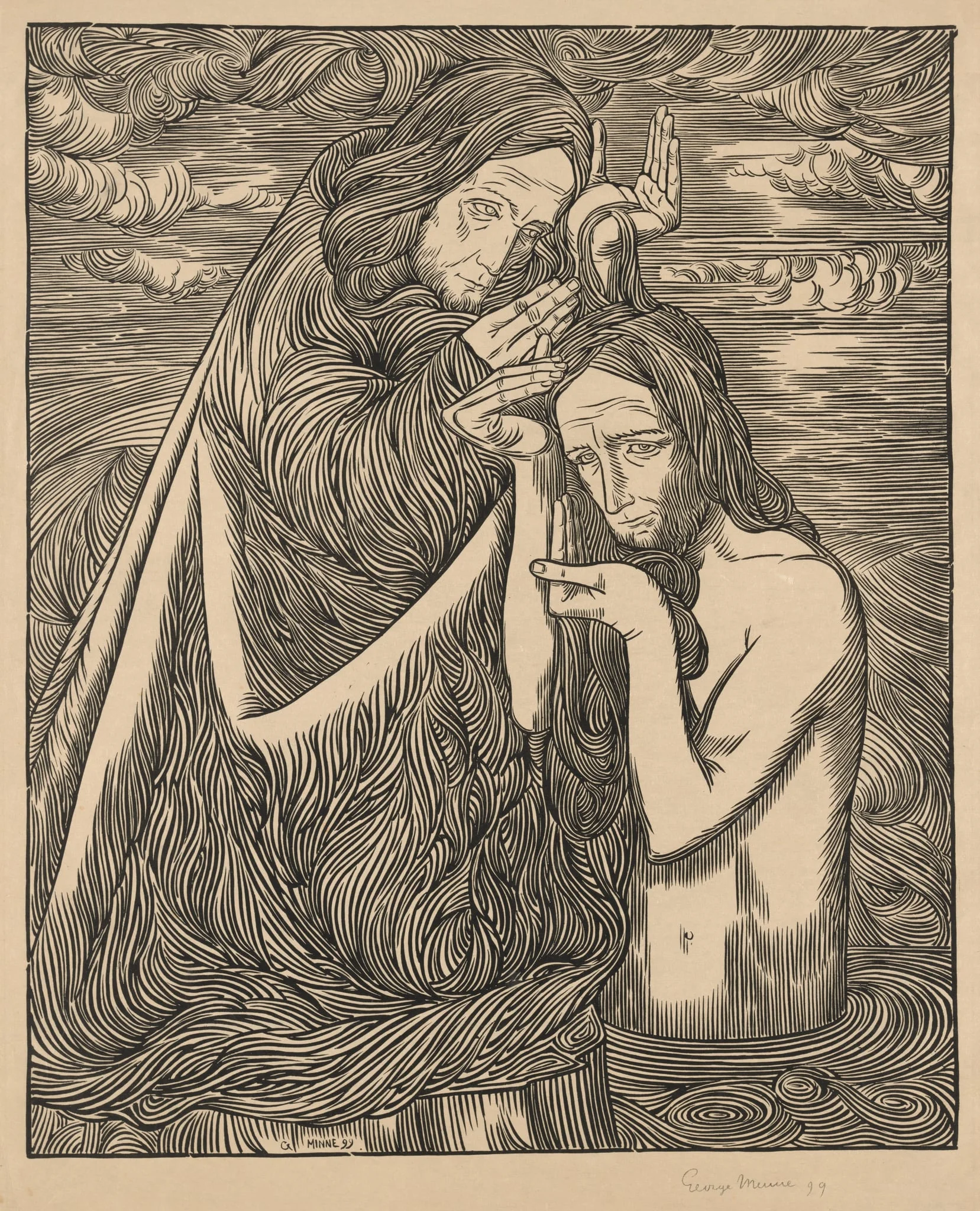 The Baptism of Christ, by George Minne, 1899