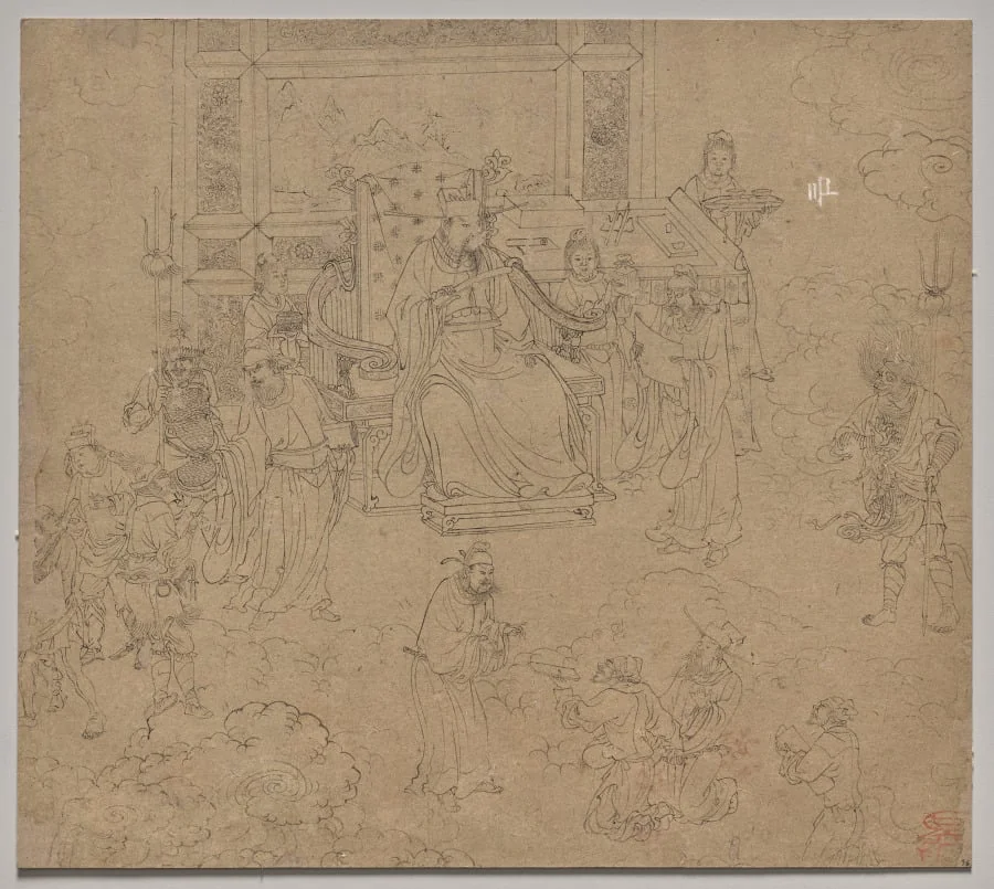Album of Daoist and Buddhist Themes: Kings of Hells: Leaf 36, by Unknown, unspecified, 1204