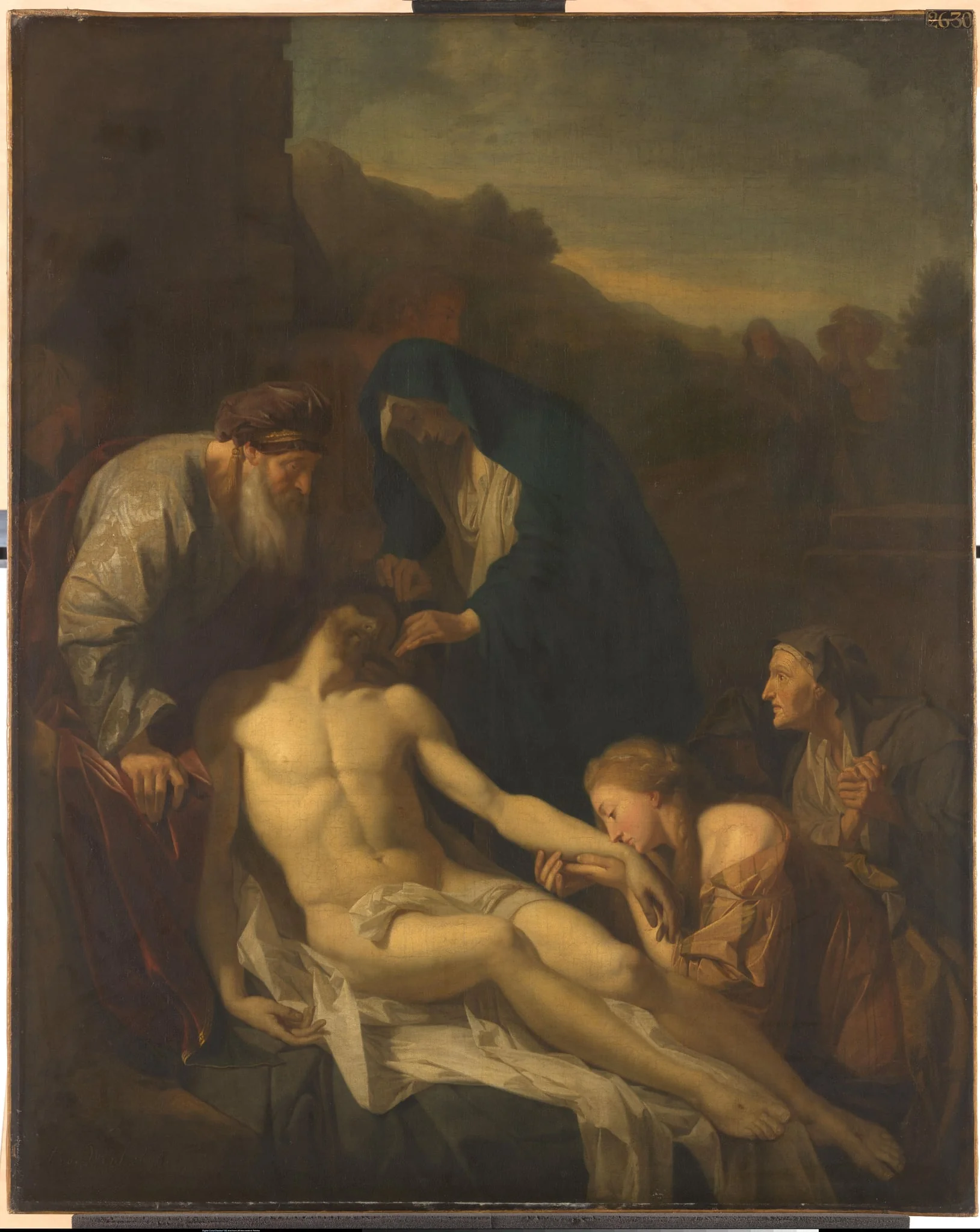The Entombment, by Unknown, unspecified, 1696