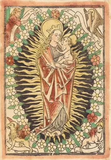 Madonna and Child in a Rosary