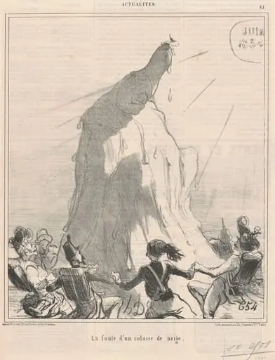 La fonte d'un colosse de neige