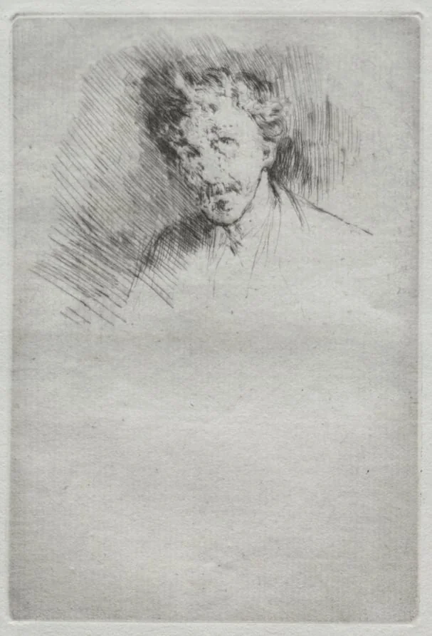 Whistler with the White Lock, by James McNeill Whistler, 1878