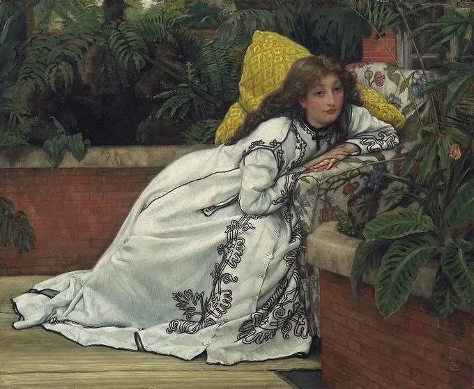 La convalescente, by James Tissot, oil, 1872