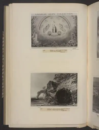 drawing of scenery and props in The Tempest