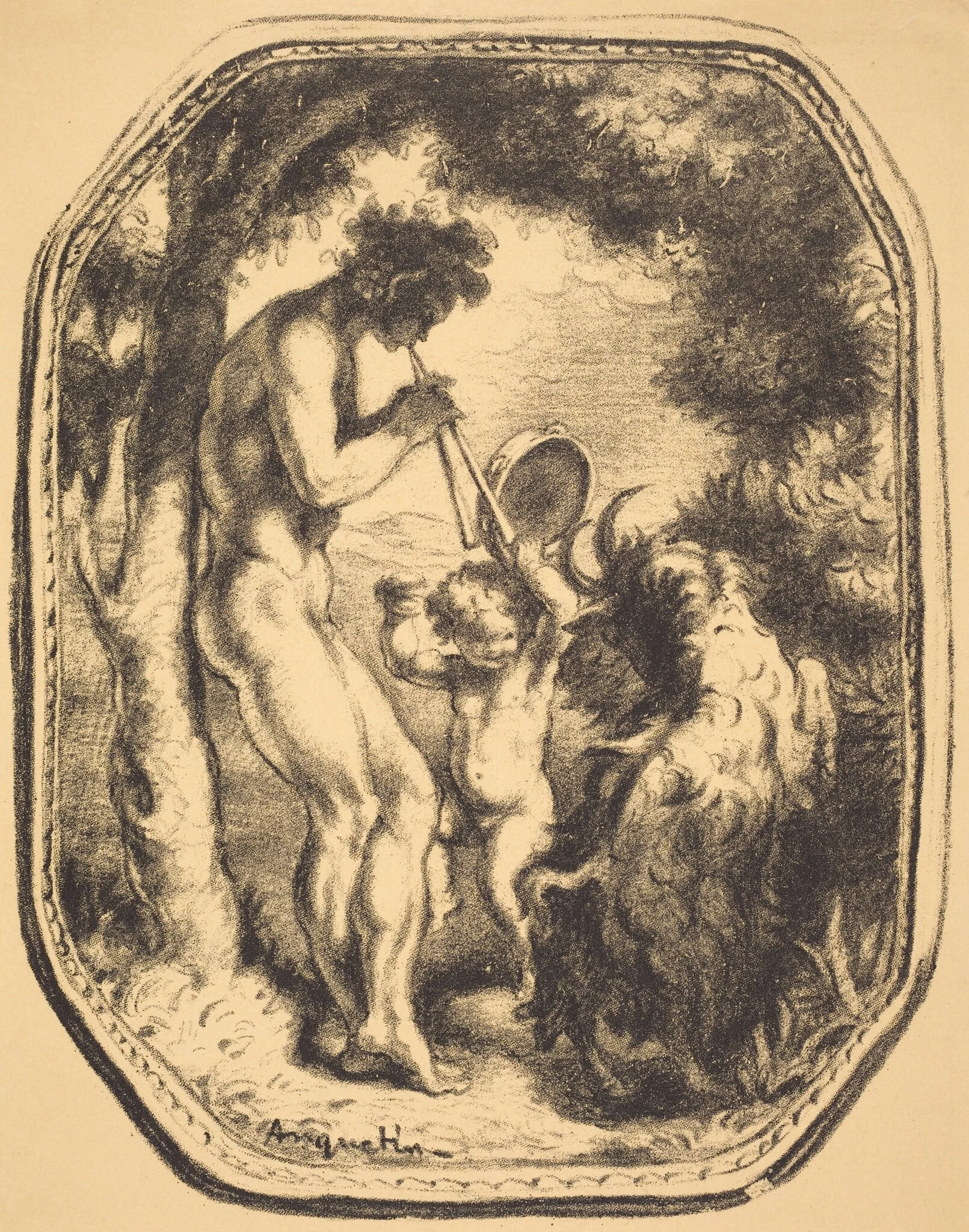 Le Talion; La Cage; Ceux qui restent; Fortune, by Louis Anquetin, ink, 1898