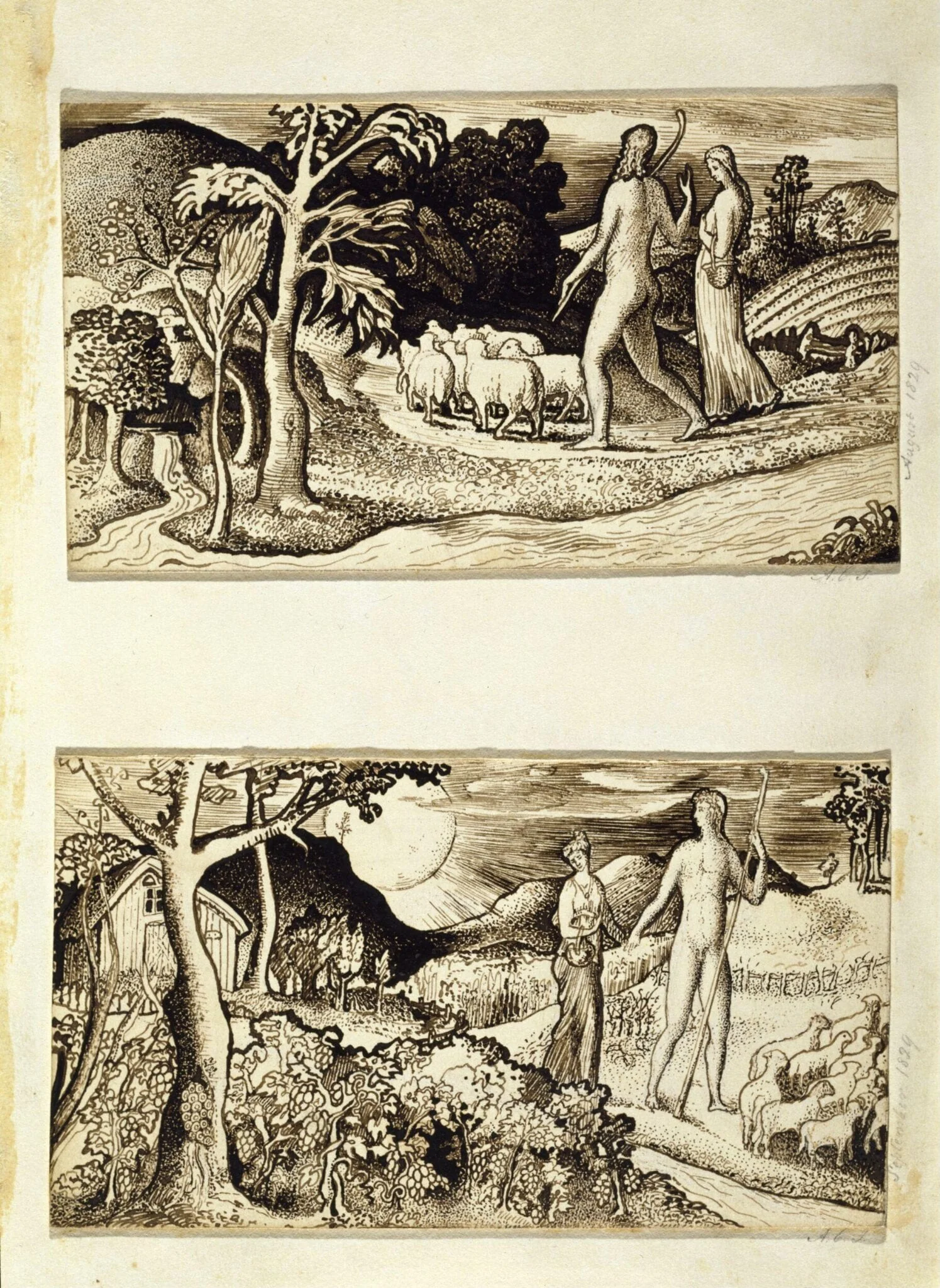 drawing from Ionides Album, by Ionides, 1829