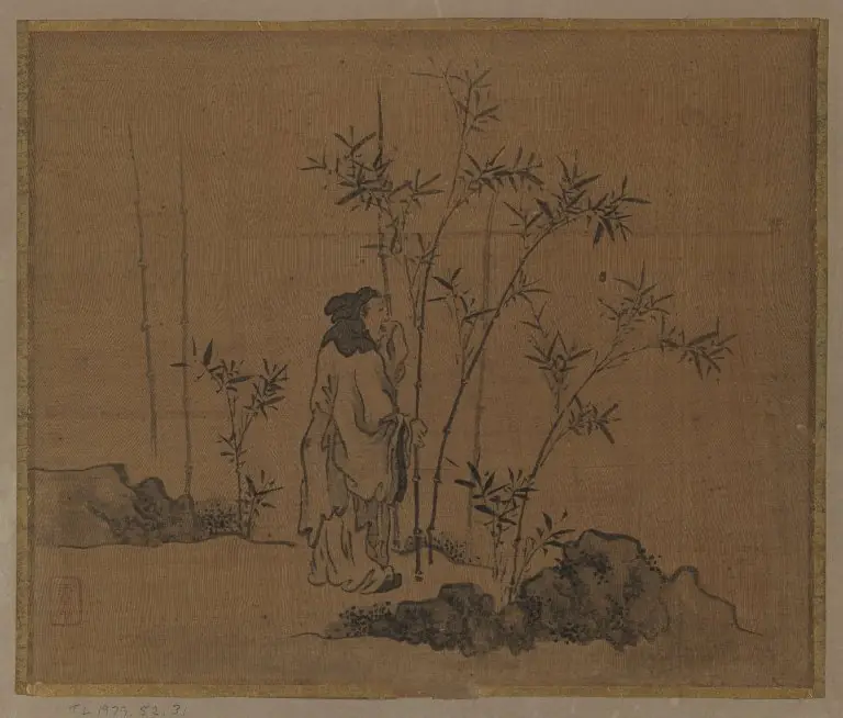 Album Leaf Painting: Scholar and Bamboo