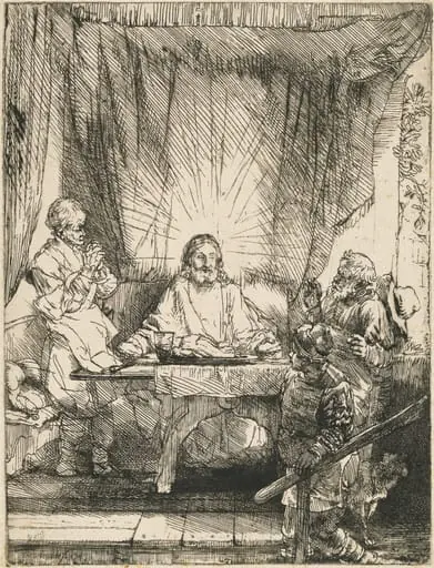 Christ at Emmaus: the Larger Plate