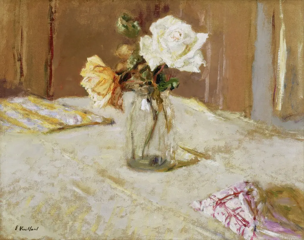 Roses in a Glass Vase