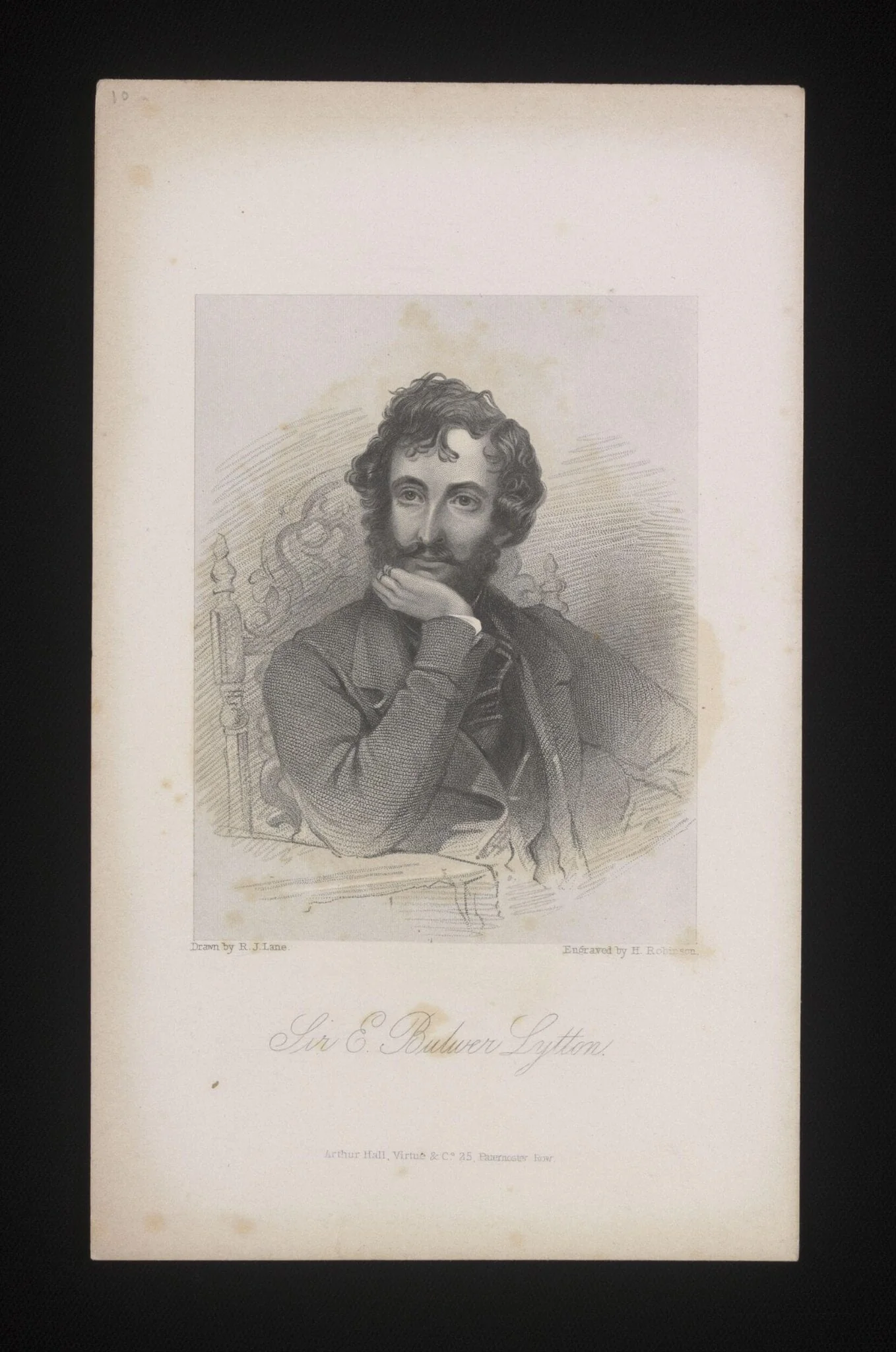 Sir E. Bulwer Lytton, by H. Robinson, 1850