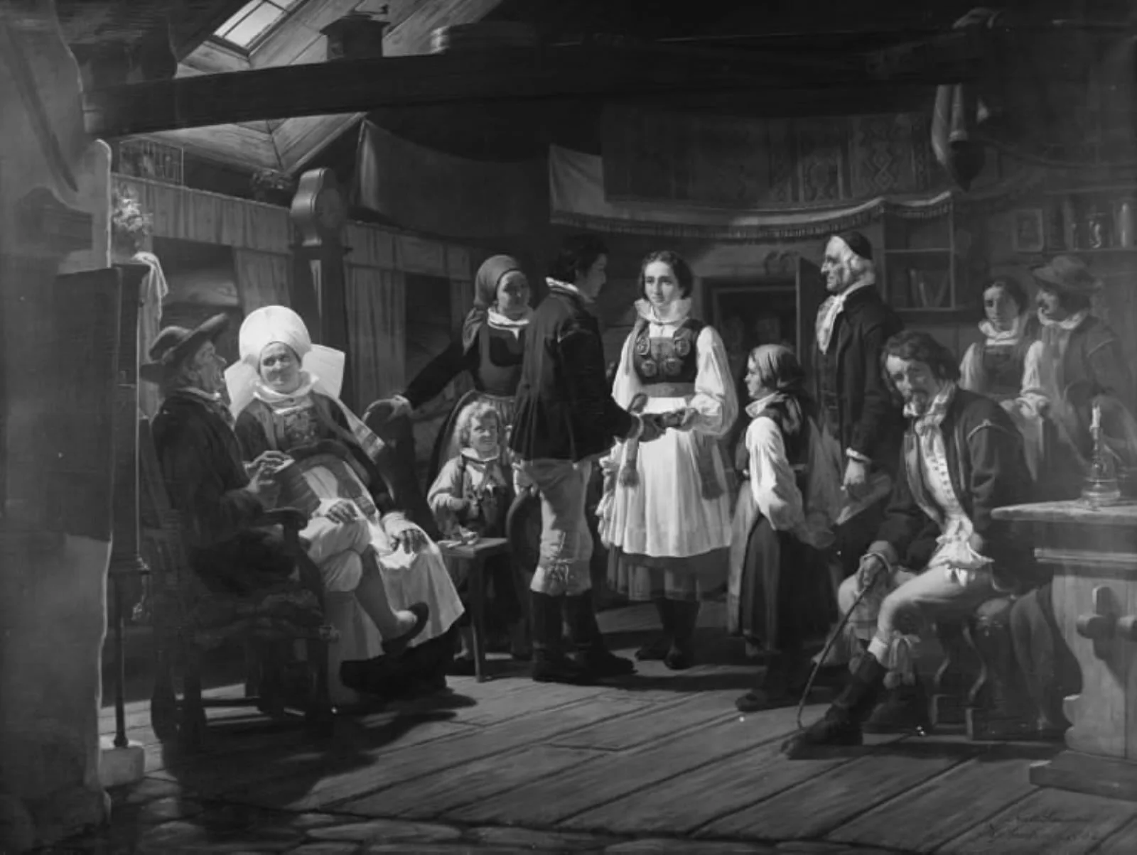 En trolovelse i Herrestad i Skåne, by Unknown, 1862