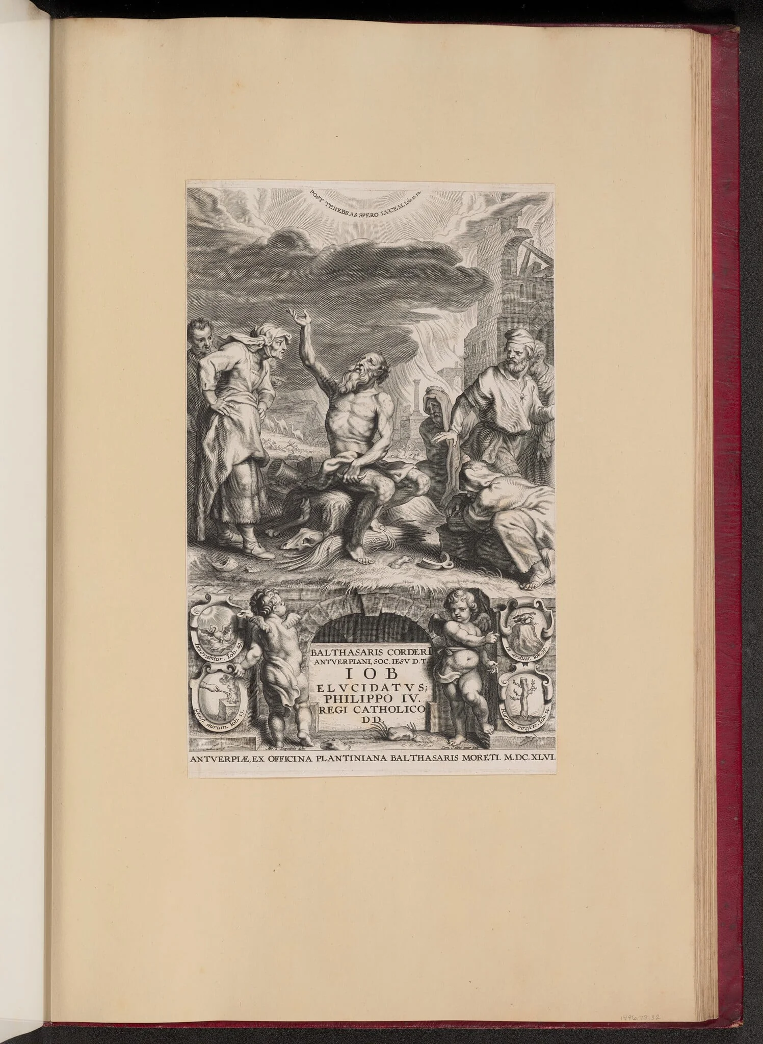 Title Page for Balthasar Cordier, Iob Elvcidatvs