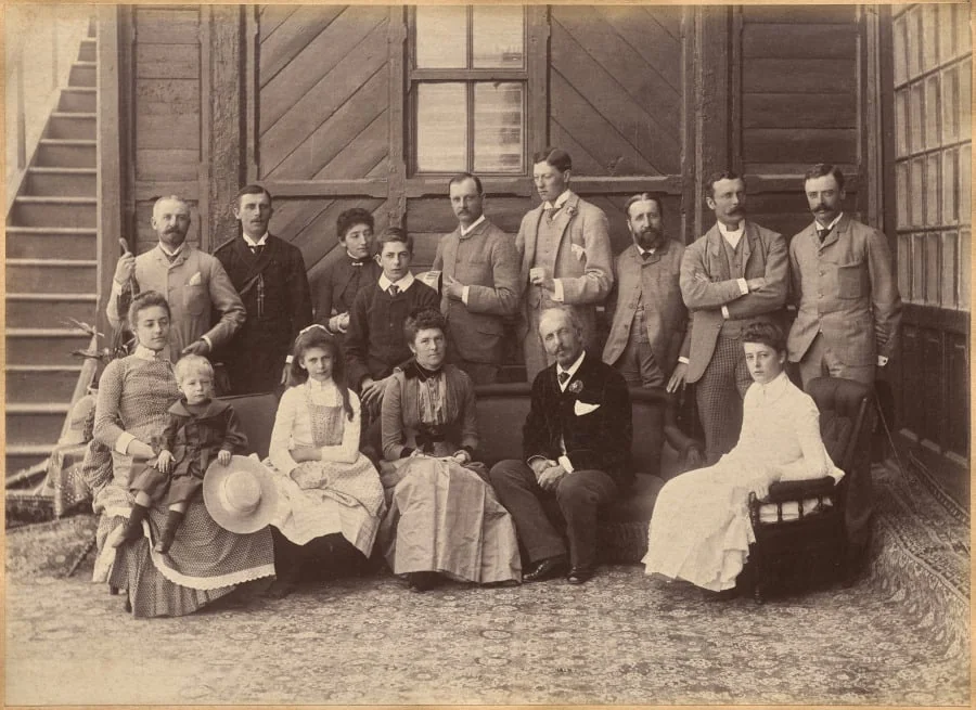 Viceregal Party Shimla (verso), by Raja Deen Dayal, 1887