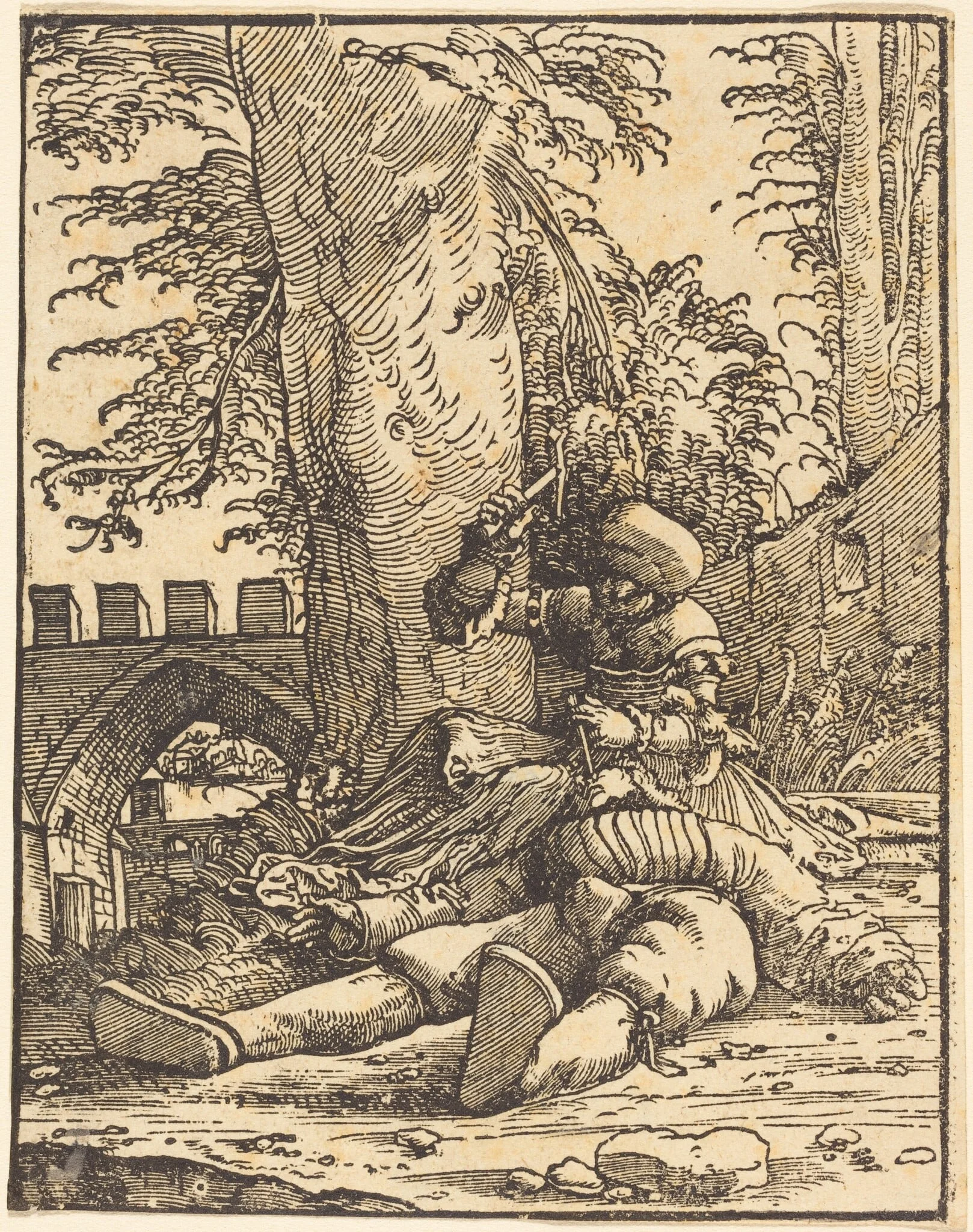 Jael and Sisera, by Albrecht Altdorfer, ink, 1513