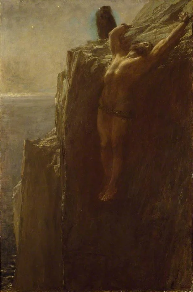 Prometheus, by Briton Rivière, oil, 1895