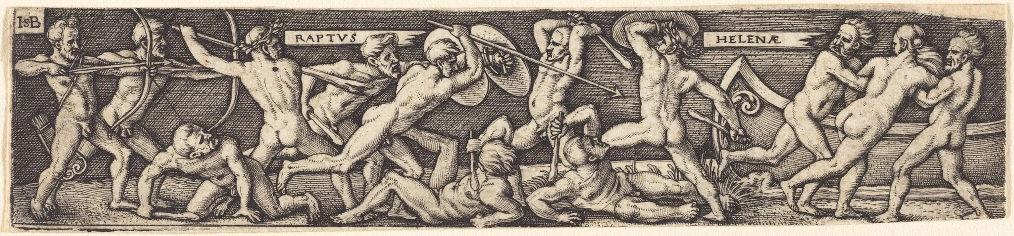 The Abduction of Helena, by Sebald Beham, ink, 1525