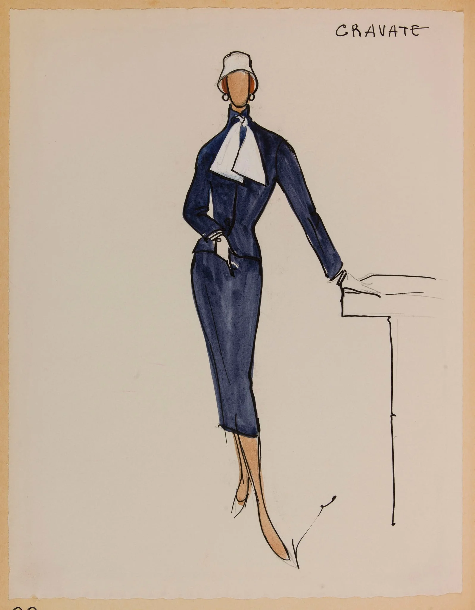 Cravate, by Marie-Louise Carven, 1956