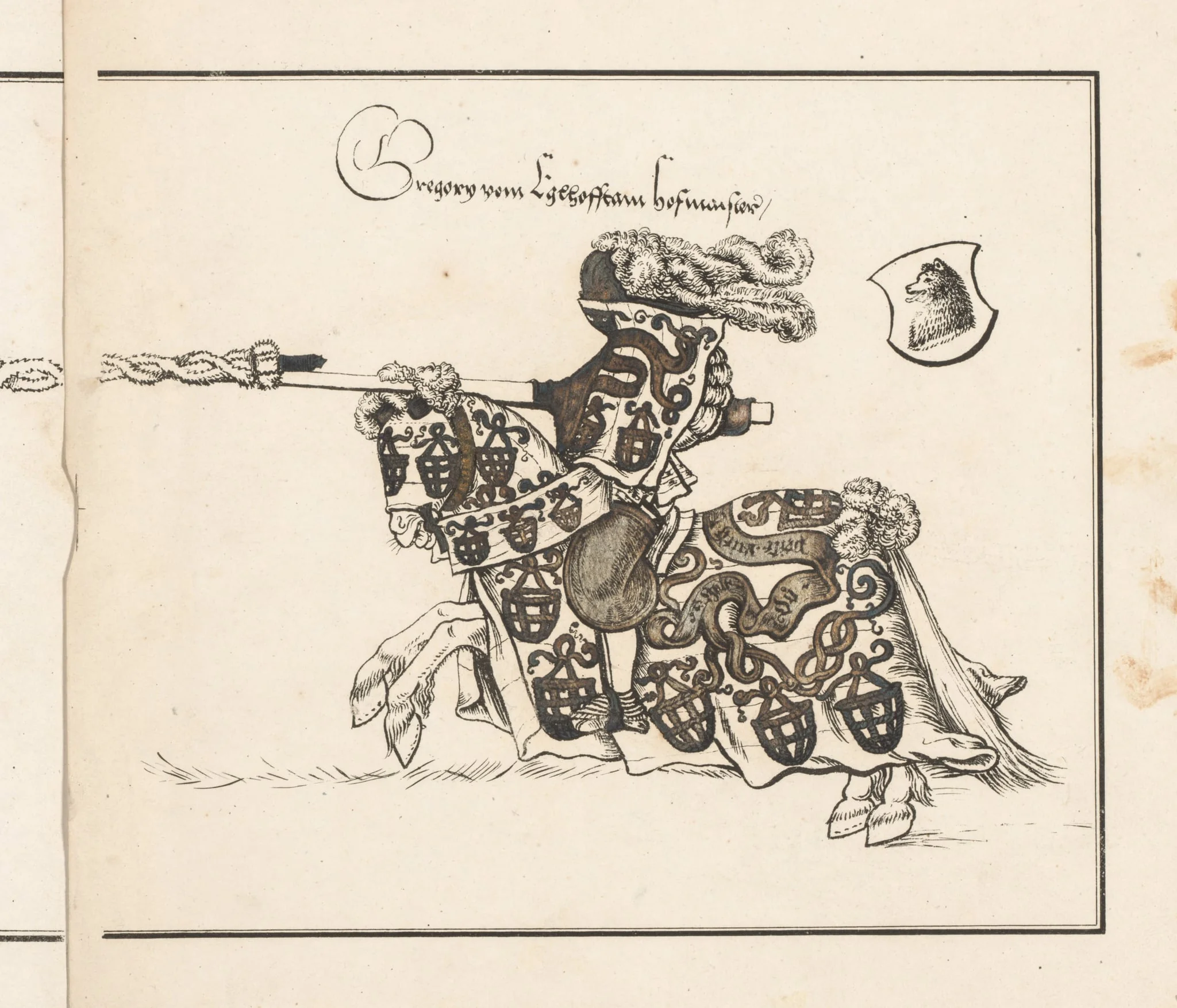 Book on Tournaments:  Jouster Facing Left