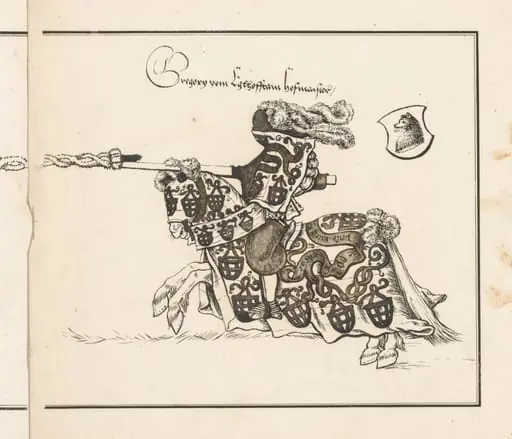 Book on Tournaments:  Jouster Facing Left