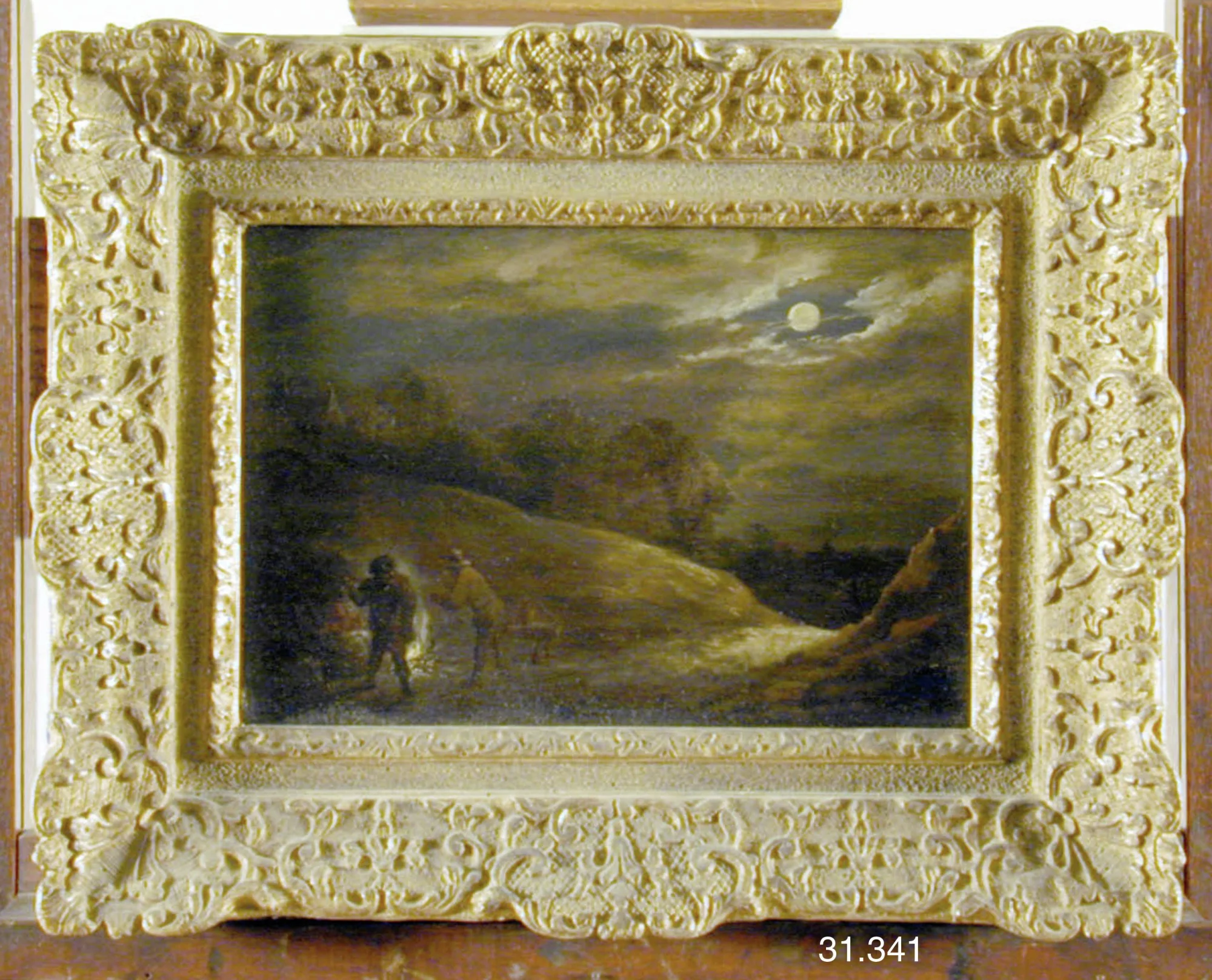 Moonlight Landscape, by David Teniers the Younger, unspecified, 1640