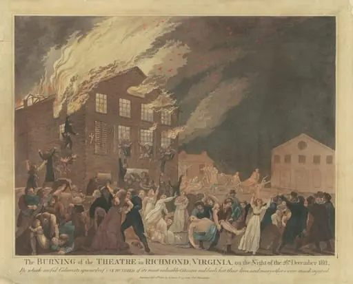 The Burning of the Theatre in Richmond, Virginia