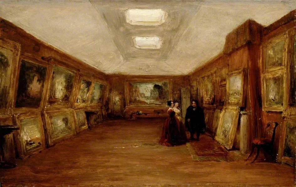Interior of Turner's Gallery: The Artist showing his Works, by George Jones, unspecified
