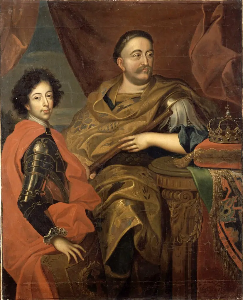 John III Sobieski, King of Poland (1624-1696) with one of his children