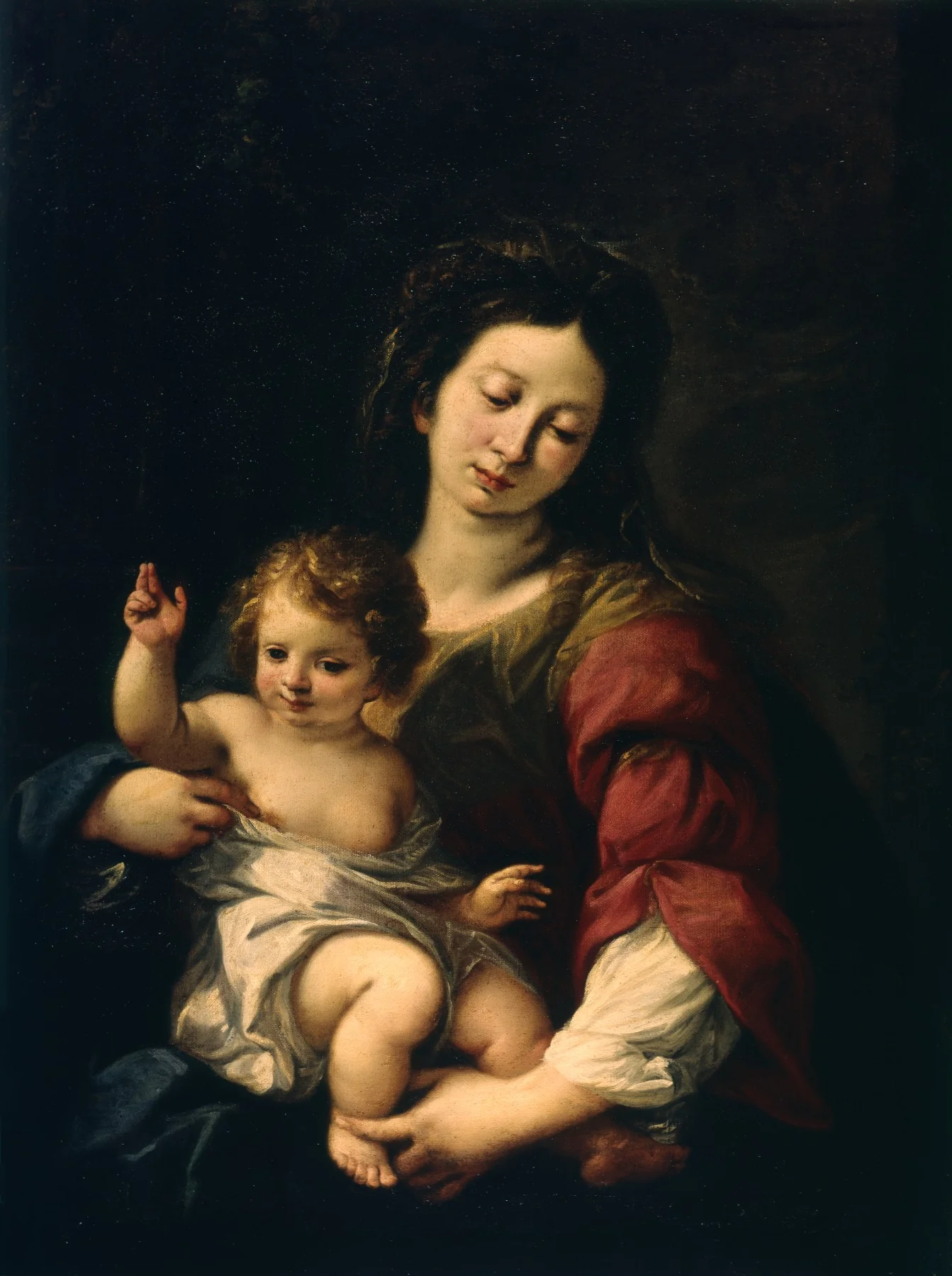 Madonna and Child, by Carlo Francesco Nuvolone, oil, 1650