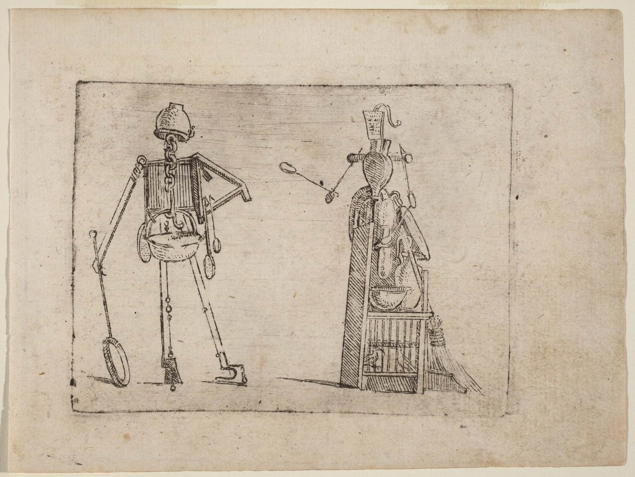 From "Bizzarie di varie Figure", by Giovanni Battista Bracelli, ink, 1624