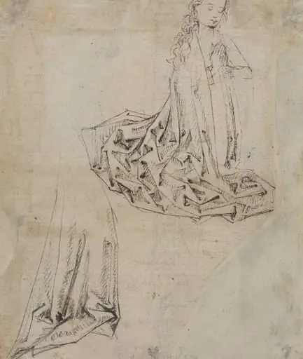 Female Figure Kneeling in Prayer [verso]