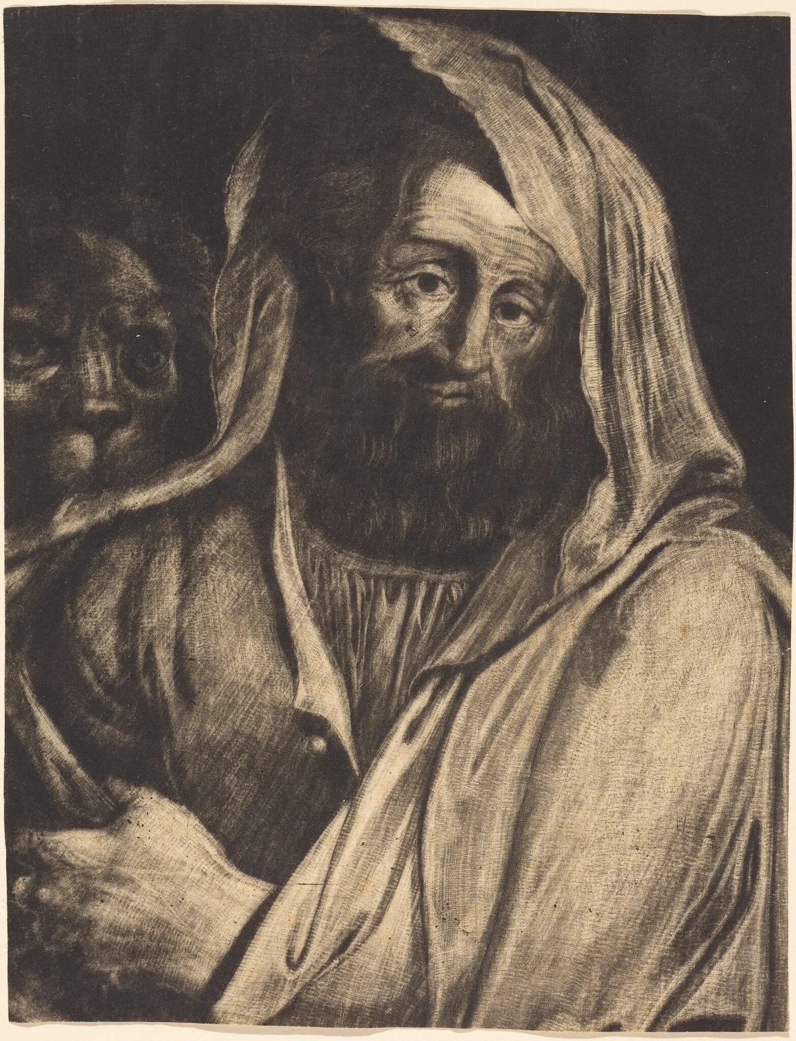 Saint Mark, by Jodocus Bickart, ink, 1672