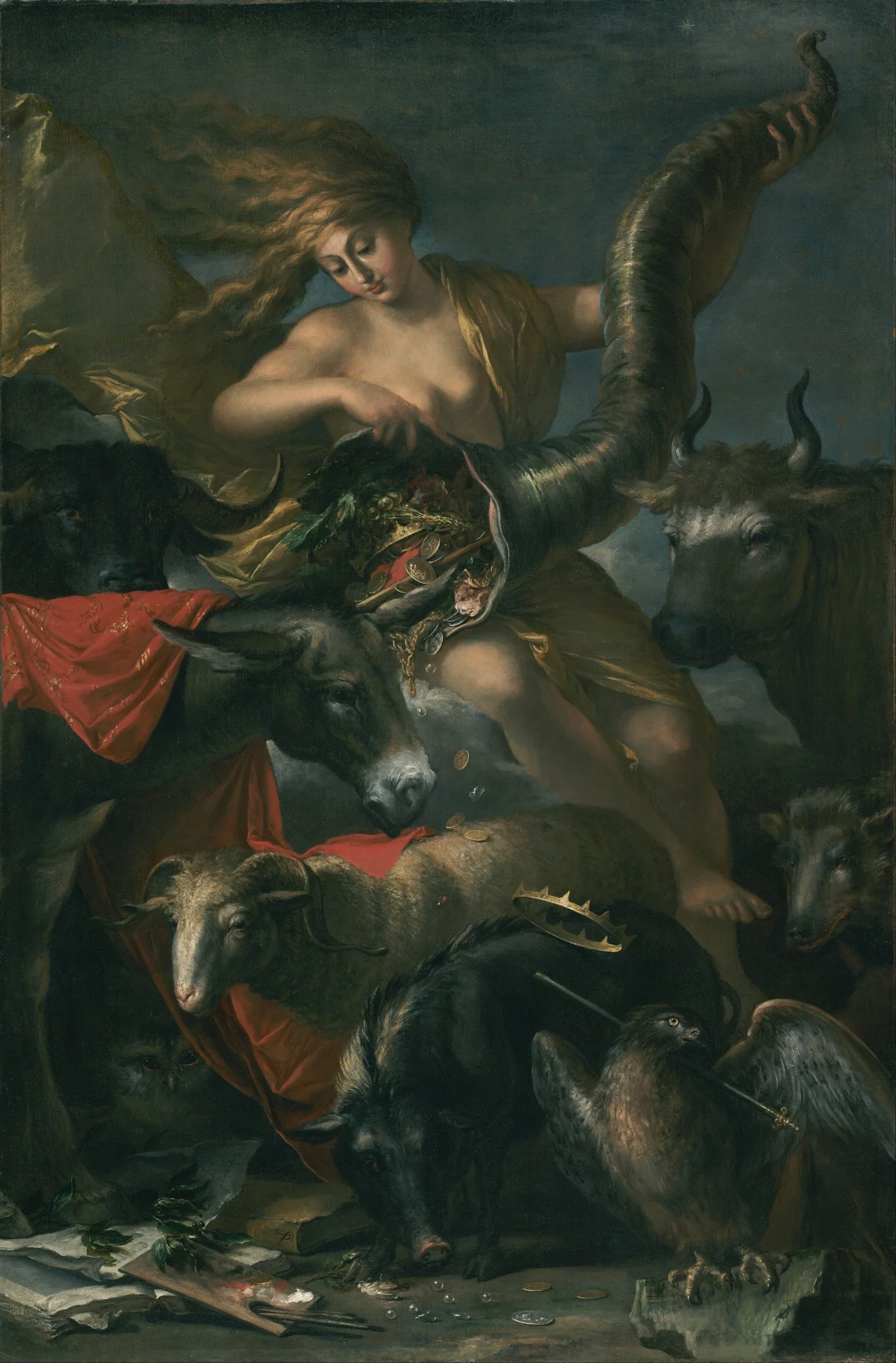 Allegory of Fortune, by Salvator Rosa, oil, 1658