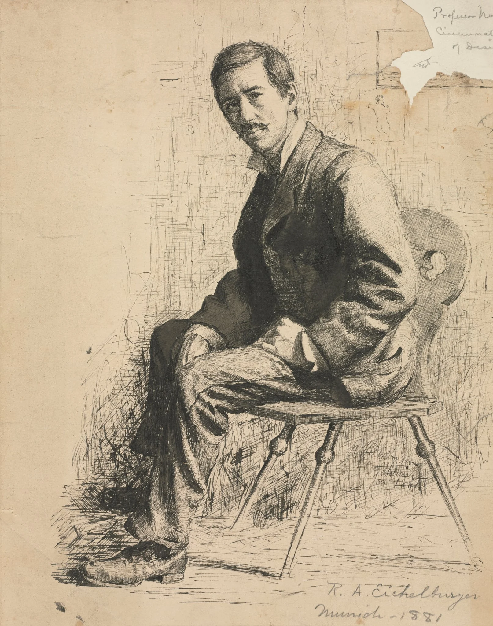 Sketch of Professor Mowotny, by Robert A. Eichelberger, 1881