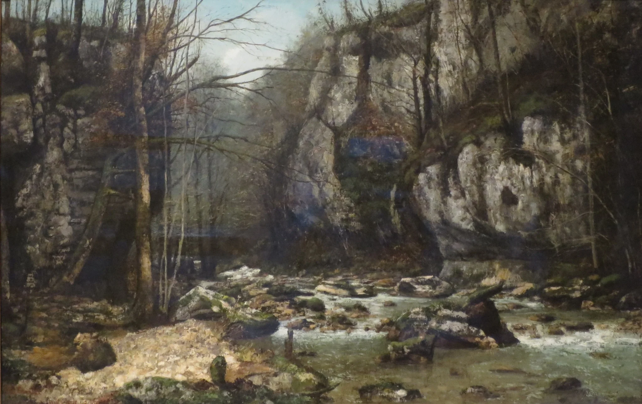 Stream of the Puits-Noir at Ornans, by Gustave Courbet, oil, 1868