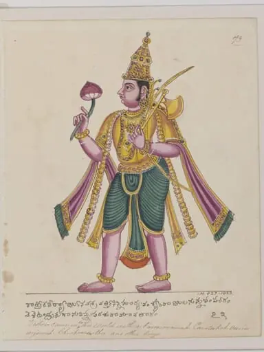 Parasurama Holding an axe and a Lotus Bud