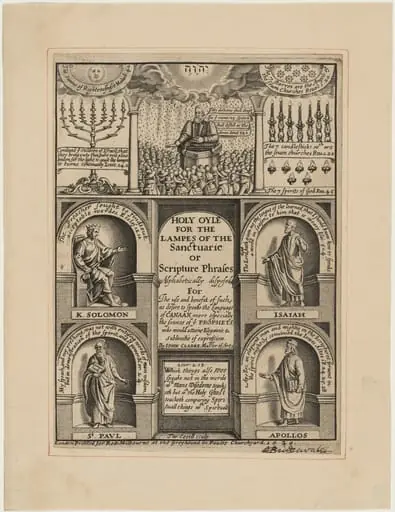 Title Page for Holy Oyle for the Lampes of the Sanctuarie, John Clarke