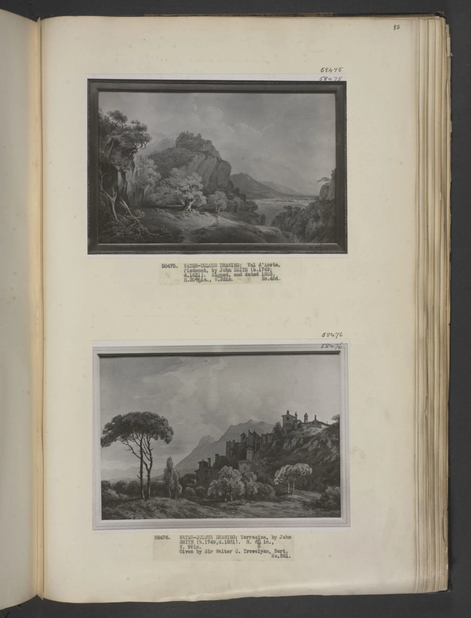 Val d'Aosta, Piedmont, by John 'Warwick' Smith, watercolor, 1803