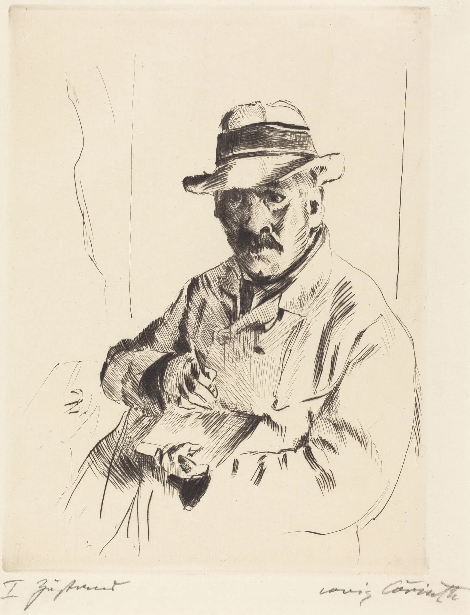 Selbstbildnis im Strohhut (Self-Portrait in a Straw Hat)
