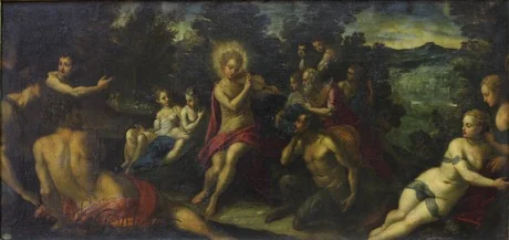 Appolon and Marsyas, by Jacopo Tintoretto, oil, 1566
