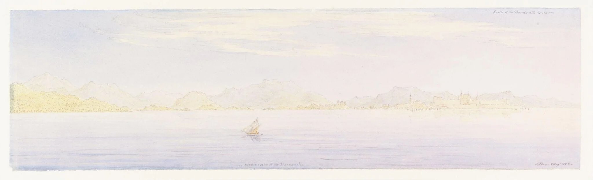 Asiatic Castle of the Dardanells, by James Skene, watercolor, 1838